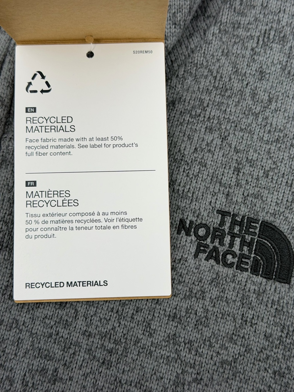 The North Face Women's Sweater Fleece Full Zip Jacket Gray Heather Large NWT - Picture 10 of 13